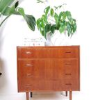 Vintage Secretaire | Kaptafel Teak Fineer Ladekast Spiegel thumbnail 2