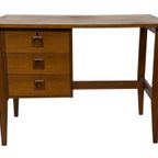 Vintage Bureau Jaren 60 Compacte Werkplek Teak Design thumbnail 18