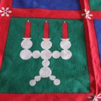 Vintage Vierkant Zweeds Handgeprint Kerst Tafelkleed Norah thumbnail 3