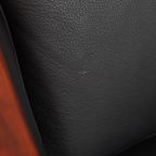 Luxe Art Deco Schuitema Design Fauteuil Model Frank Uit De Decoforma Serie Met Zwart Leer thumbnail 13