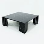 Large Italian Modern Black Marble Coffee Table 1970S thumbnail 2