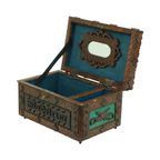 Antieke Houten Naaidoos Tramp Art Volkskunst Uniek Stuk 1928 thumbnail 11
