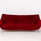 Italian Mid-Century Modern Curved Sofa / Bank / 3-Zitsbank By Gigi Radice For Minotti, 1960’S thumbnail 2