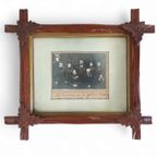 Antique Oak Leaf Carved Wooden Acorn Photo Frame / Family Picture 1916 thumbnail 2