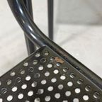 Vintage Postmodern Set Van 4 Metalen Stoelen, Zwart thumbnail 6