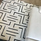 Black And Cream High Pile Carpet thumbnail 2