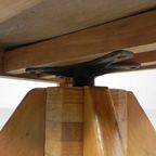 Houten Kinderstoel, Draaistoel, Schoolstoel, Jaren 50 thumbnail 18