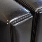 Set Van 2 Zwarte Schapenleren Art Deco Design Fauteuils/ Armchairs Met Een Hoog Zitcomfort thumbnail 12