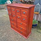 Fraaie Vintage Ladenkast, Apothekerskast, Archiefkast thumbnail 5