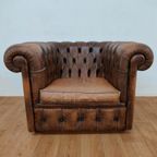 Vintage Leren Chesterfield Stijl Fauteuil, Stoel thumbnail 8