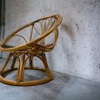 Vintage Bamboo Rotan Eenzit / Clubzetel / Fauteuil / Stoel thumbnail 3