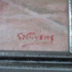 Stan Nuyens Schilderij Klaprozen 1986 Vintage thumbnail 3