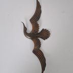 Mid Century Wall Art Metalen Vogel Vintage thumbnail 2