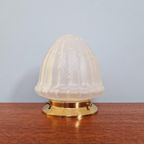 Art Deco Plafondlamp Van Gesatineerd Glas, Jaren 20 thumbnail 12