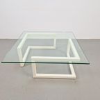 Modern Lourens Fisher Minnimalist Duo Salontafel Glas Wit thumbnail 4