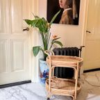 Vintage Bamboe-rotan Serveer Trolley thumbnail 18