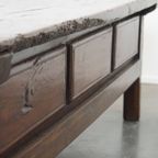 Prachtige En Robuuste Antieke Salontafel Met 3 Lades Uit De 18E Eeuw thumbnail 14