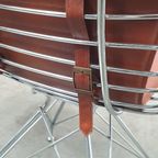 2 Design Wire Chairs Chroom Met Cognac Seat Pads thumbnail 6