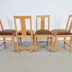 Set 4 Art Deco Eetkamerstoel Jaren 30 Stoelen Vintage Stoel thumbnail 2