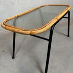 Vintage Salontafel – Bamboe En Draadglas thumbnail 7
