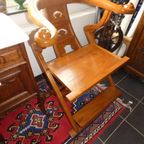 2 Oosterse Boeddisten Armstoelen In Tropisch Hout. thumbnail 4