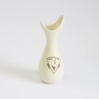 Organic 1950S Shaped White Ceramic Base By Flora Pottery thumbnail 5