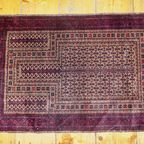 Super Dark Vintage Wool Persian Beloudj Rug - 124 Cm X 87 Cm thumbnail 2