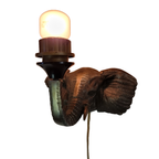 Olifanten Wandlamp Massief Messing thumbnail 4