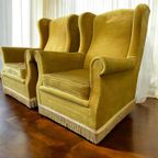 Set Van 2 Vintage Clubzetels / Fauteuils / Éénzitten thumbnail 5