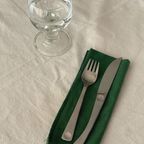 Vintage 70S Modernist Steel Cutlery Set thumbnail 5