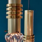 Mid-Century Brass & Glass Lamp. thumbnail 7