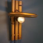 Unieke Vintage Bamboe Wand Lamp, 1950 thumbnail 3