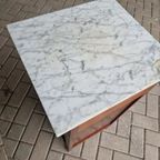 Antieke Wastafel Kast Nachtkastje Met Marmer Plaat Vintage thumbnail 13