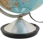 Verlichte Wereldbol Lamp 1970 Standaard Globe Nederlands Gdp Italië thumbnail 5