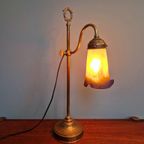Art Deco Koperen Bureaulamp, Frères Muller, 1920 thumbnail 3