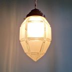 Art Deco Hanglamp In Gesatineerd Glas, 1920-30s thumbnail 7