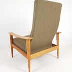 Vintage Deense Relax Fauteuil Verstelbaar | Groene Stoel thumbnail 7