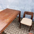 Brutalist Jaren 60 Eetkamerset (uitschuifbare Stafel + 4 Stoelen) thumbnail 16