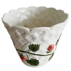 Mid-century Witte Portugese Bloempot Aardbeien 1970’s thumbnail 3