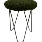 Vintage Kruk Met Hairpin Legs En Vachtje Klein Krukje 60's thumbnail 17