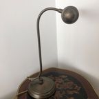 Leuke Vintage Metalen Bureaulamp Metaal Messing Kleur thumbnail 2