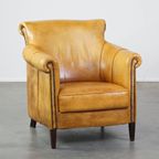 Gezellige, Comfortabele Rundleren Fauteuil/armchair In Een Unieke Kleur thumbnail 2