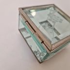 Vintage Glazen Doosje Sieraden Doosje thumbnail 9