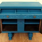 Petrolblauw Dressoir 'vrouw Met Goudvissen' - Eclectisch thumbnail 5