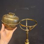 Antieke Neoghotische Kerk Lantaarn / Messing Kerk Vloer Lamp / Kerk Kandelaar ( Church Lantern) thumbnail 2