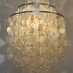 Vintage Xxl Capiz Hanglamp Design Parelmoer Opaline Schelp thumbnail 4