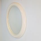 Xl Moderne Wit Ronde Spiegel Kunststof Strak Design ‘80 thumbnail 9