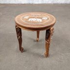 Indisch Houten Tafeltje Met Inlegwerk thumbnail 2
