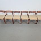 Vintage Teak Tafel & 6 Stoelen Mid Century Denmark '60 thumbnail 15