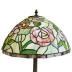Vintage Mid-century Xl Tiffany Tafellamp Jaren 60 Bloemen thumbnail 6